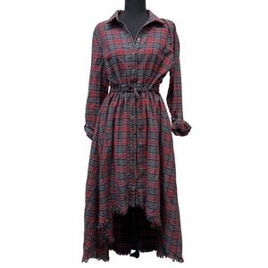 VTG 60s Plaid Button Down Dress
